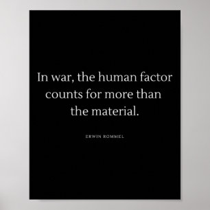 Poster En Guerre, Le Facteur Humain Compte Pour Plus. Erw