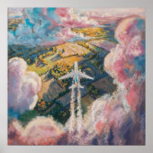 Poster En haut - Illustration peinte Style Plan Art (Devant)