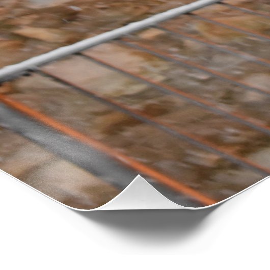 Poster En hiver, neige sur les arbres (Coin)