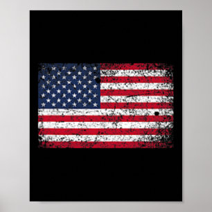 Poster En Juillet Distressed Américain Distress