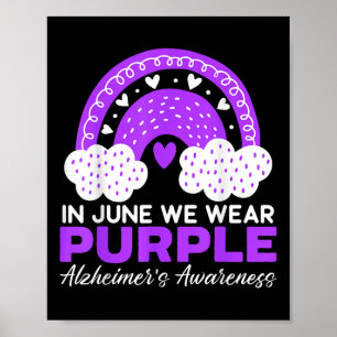 Poster En Juin, Nous Portons Violet Heimers Sensibilisati