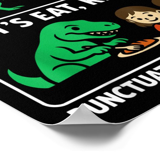 Poster En letton Eat Kids Punctuation Saves Lives Funny G (Coin)