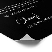 Poster En Lieu Faveur Éco-Convivial Mariage Personnalisé (Coin)