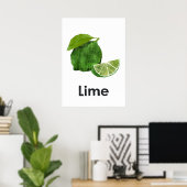 Poster En - Lime (Bureau à domicile)