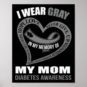 Poster En Ma Mémoire Ma Mère Sensibilisation Au Diabète