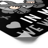 Poster En Mai Nous Portons Gris Cerveau Tumeur Gris Ribbo (Coin)