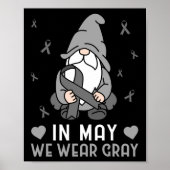 Poster En Mai Nous Portons Gris Cerveau Tumeur Gris Ribbo (Devant)