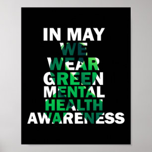 Poster En Mai, Nous Portons Le Mois Vert De Sensibilisati
