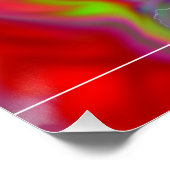 Poster en marbre Abstrait liquide coloré brillant (Coin)