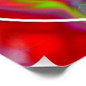Poster en marbre Abstrait liquide coloré brillant (Coin)