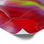 Poster en marbre Abstrait liquide coloré brillant (Coin)