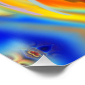 Poster en marbre Abstrait liquide coloré brillant (Coin)