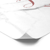 Poster en marbre de PixDezines/Faux Rose Gold/Réce (Coin)