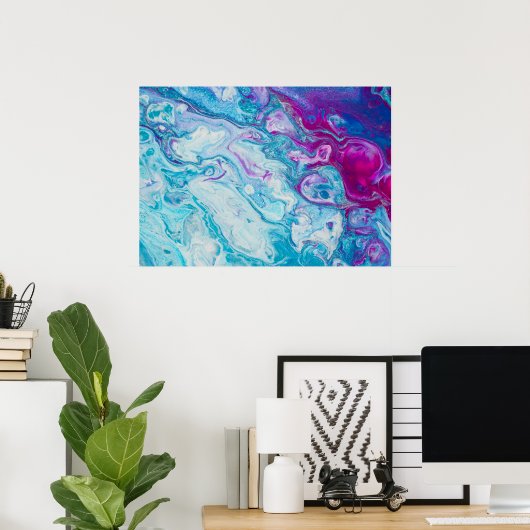 Poster en marbre violet (Bureau à domicile)