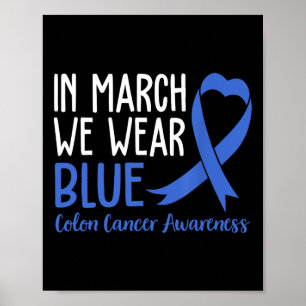 Poster En Mars Nous Portons Bleu Pour La Sensibilisation 