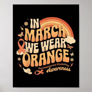Poster En Mars Nous Portons Orange - Handicap Développeur