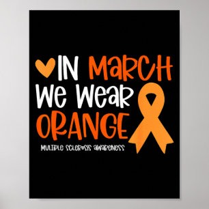 Poster En mars, portez orange pour la sclérose en plaques