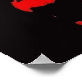 Poster en mat Ghoulardi (Rouge/Jaune) (Coin)