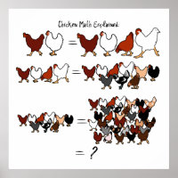 Poster en mathématiques de poulet