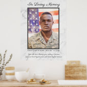 Poster En Mémoire Affectueuse Citation Photo Funérailles (Cuisine)