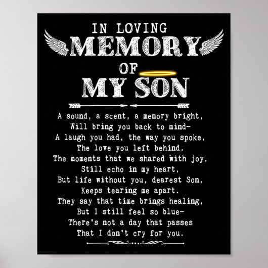 Poster En Mémoire Affectueuse Fils Perdu Fils (Devant)