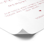 Poster En mémoire aimante, Script Monogram Burgundy Sign (Coin)