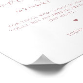 Poster En mémoire aimante, Script Monogramme Dusty Rose S (Coin)