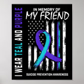 Poster En mémoire Ami Prévention du suicide Amer (Devant)