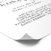 Poster En Mémoire Amour Écriture Élégante (Coin)