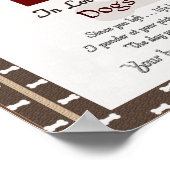 Poster En mémoire d'amour de votre chien (marron) (Coin)