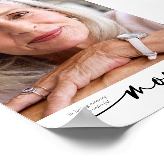 Poster En mémoire d'amour d'une mère merveilleuse hommage (Coin)