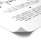 Poster En Mémoire d'amour, Table commémorative Mariage (Coin)