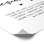 Poster En Mémoire d'amour, Table commémorative Mariage (Coin)