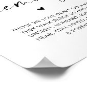 Poster En Mémoire d'amour, Table commémorative Mariage (Coin)