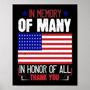Poster En Mémoire De Beaucoup En L'Honneur De Tout Merci