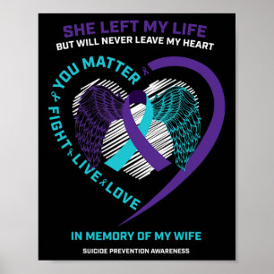 Poster En Mémoire De Ma Femme Prévention Suicide Sensibil