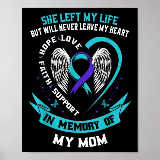 Poster En mémoire de ma mère Perte de mère Sensibilisatio (Devant)