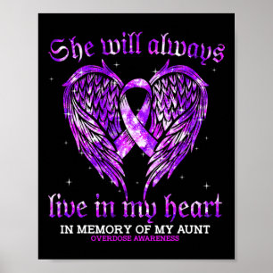 Poster En Mémoire De Ma Tante Surdose Sensibilisation Ang