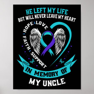 Poster En mémoire de mon oncle, sensibilisation au suicid