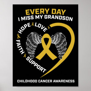 Poster En mémoire de mon petit-fils que j'aime Cancer inf