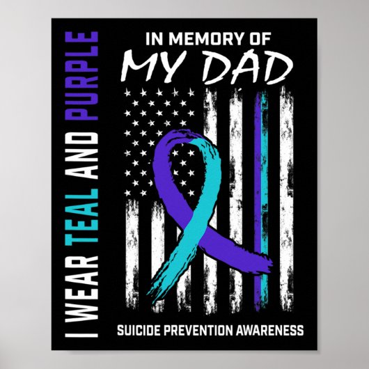 Poster En Mémoire De Papa Prévention Du Suicide Amer (Devant)