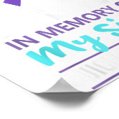 Poster En Mémoire De Soeur Prévention Du Suicide (Coin)