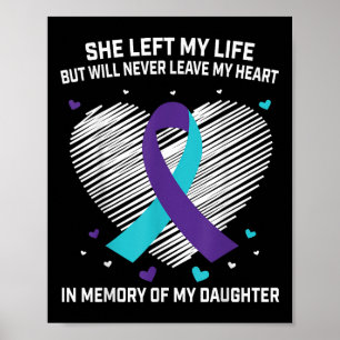 Poster En mémoire d'une fille aimante Prévention du suici