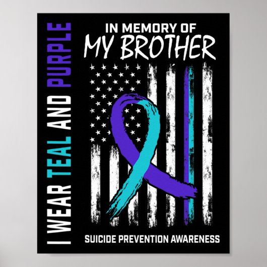 Poster En Mémoire Frère Prévention Suicide (Devant)