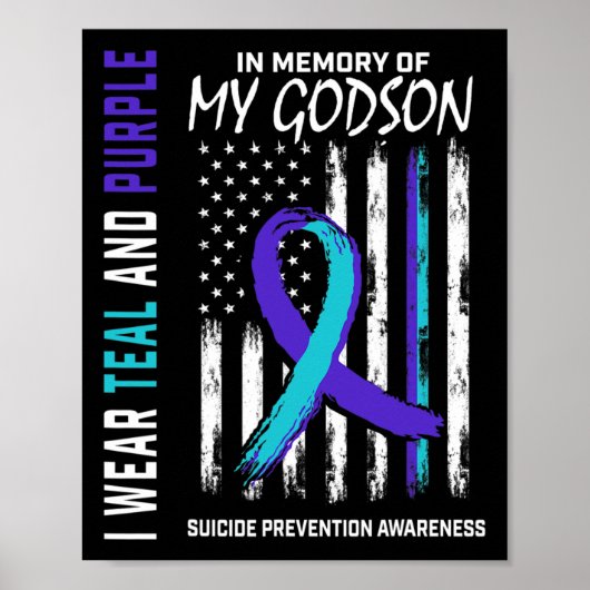 Poster En mémoire Godson Prévention du suicide Amer (Devant)