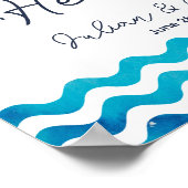 Poster En mémoire se souvenir mariage nautique signe d'an (Coin)