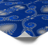 Poster en Mosaïque Argent Bleu (Coin)