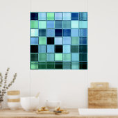 Poster en mosaïque en verre du lac jusqu'à 28x28 (Cuisine)