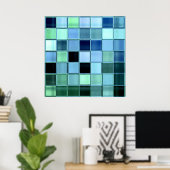 Poster en mosaïque en verre du lac jusqu'à 28x28 (Bureau à domicile)