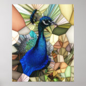 Poster en mosaïque Peacock coloré (Devant)
